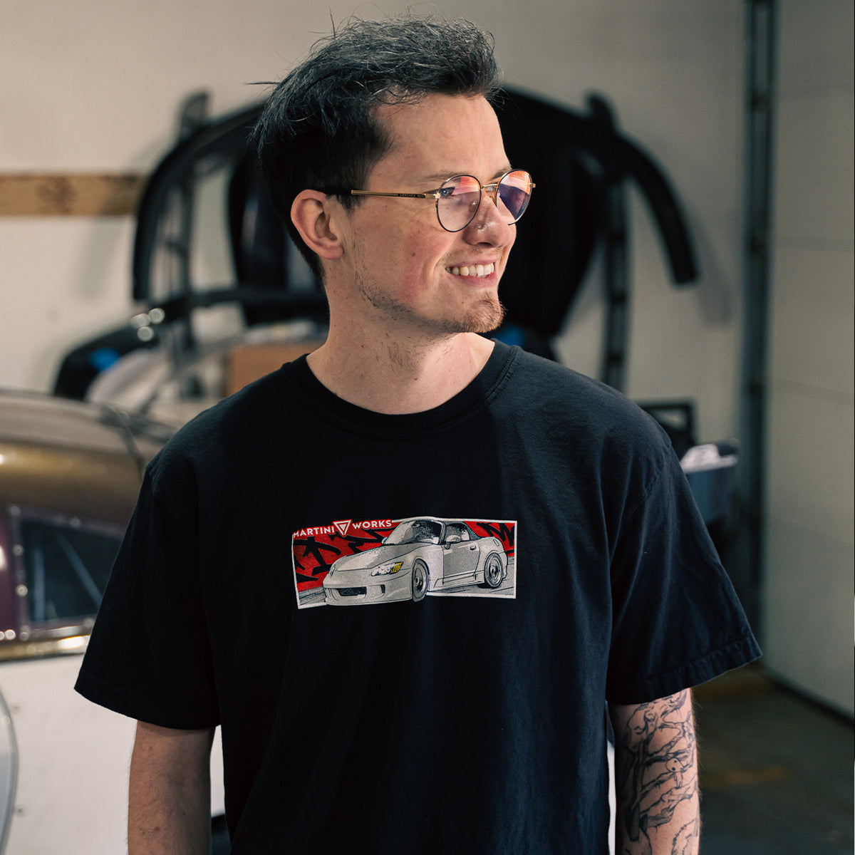 Alex Martinez in the MartiniWorks garage